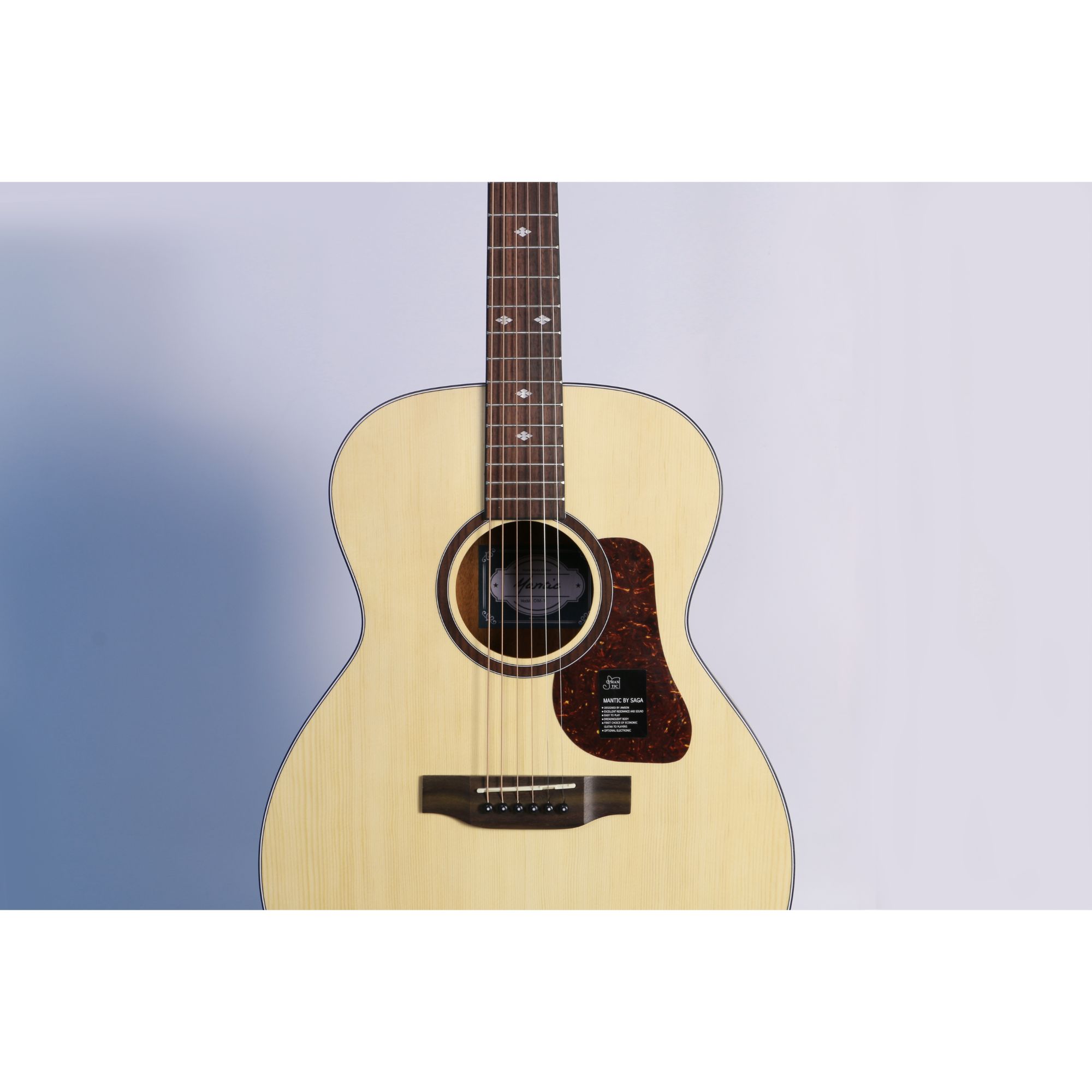 Mantic OM1 Acoustic Guitar - Natural