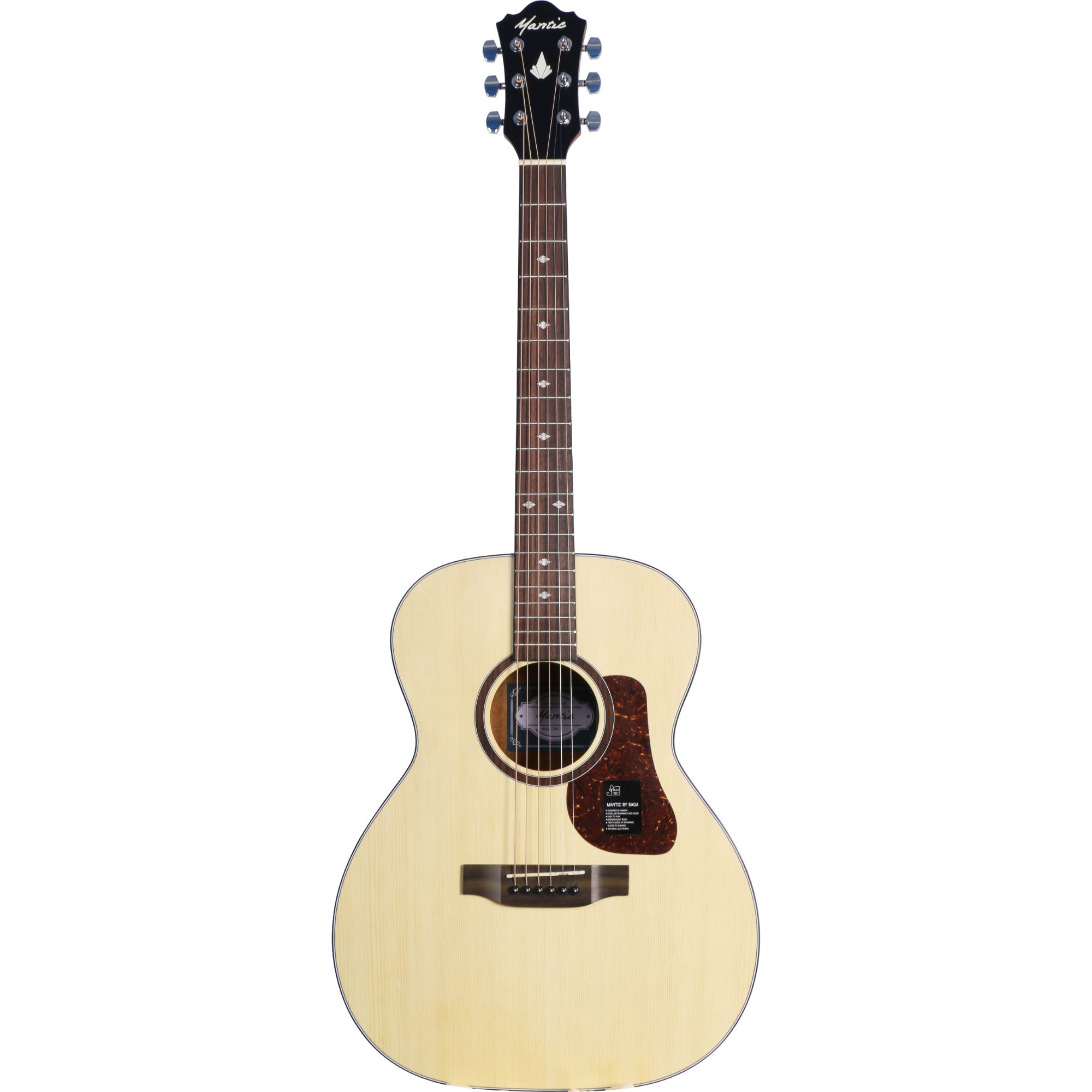 Mantic OM1 Acoustic Guitar - Natural