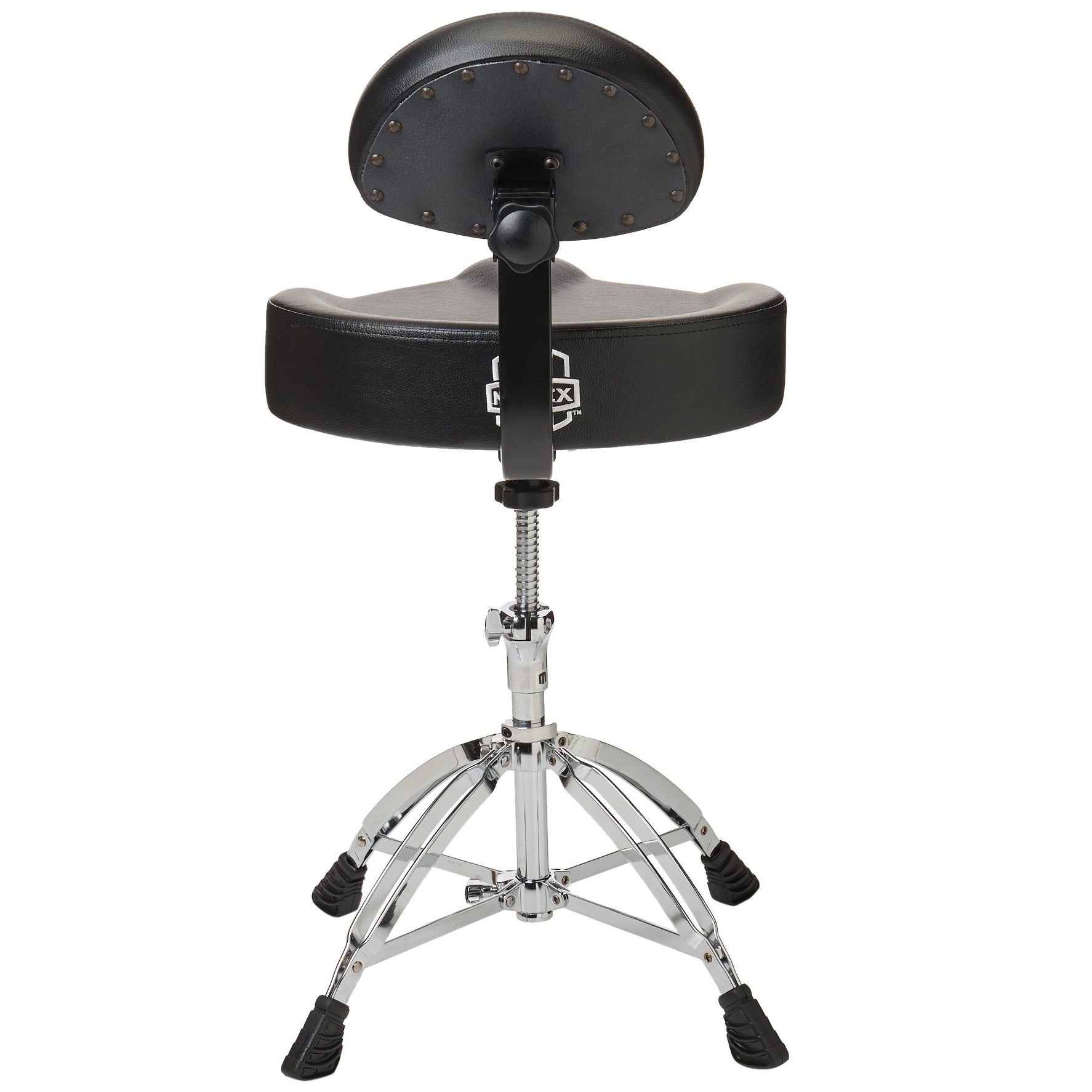 Mapex T870 Round Top Drum Throne with Backrest and Double Braced Quad Legs