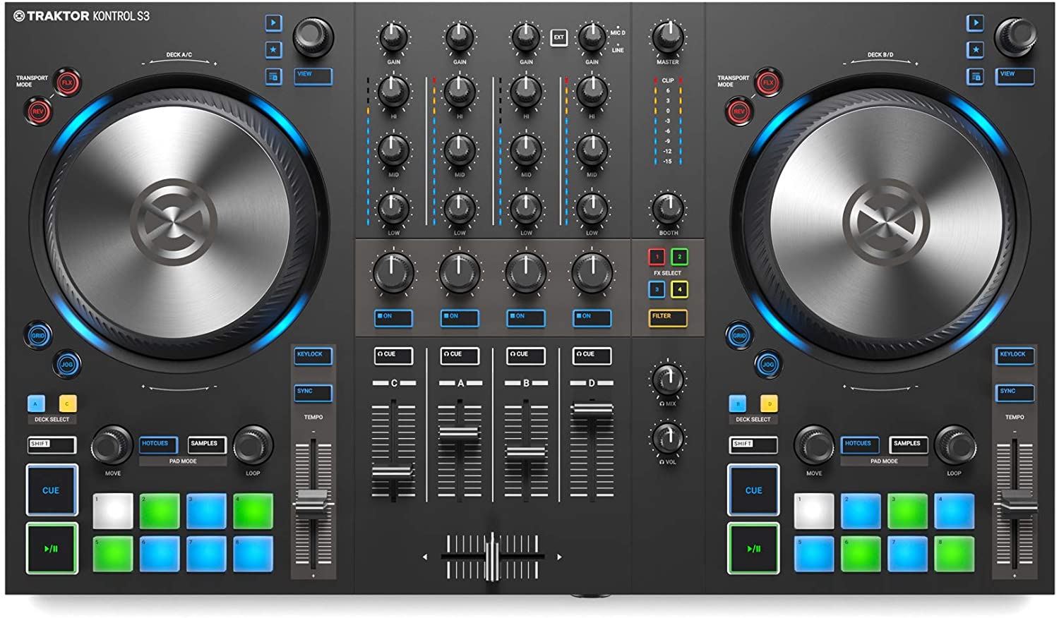 Native Instruments Traktor Kontrol S3 4-Channel 4 DJ Controller