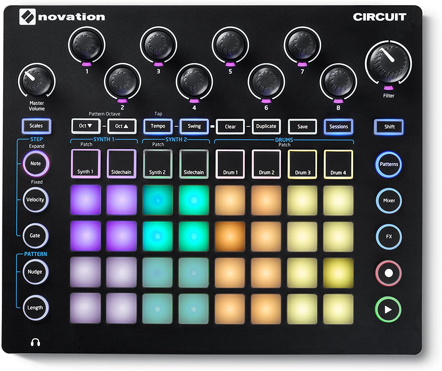 Novation Circuit Groovebox Portable 4 x 8 Pad Matrix Synthesizer