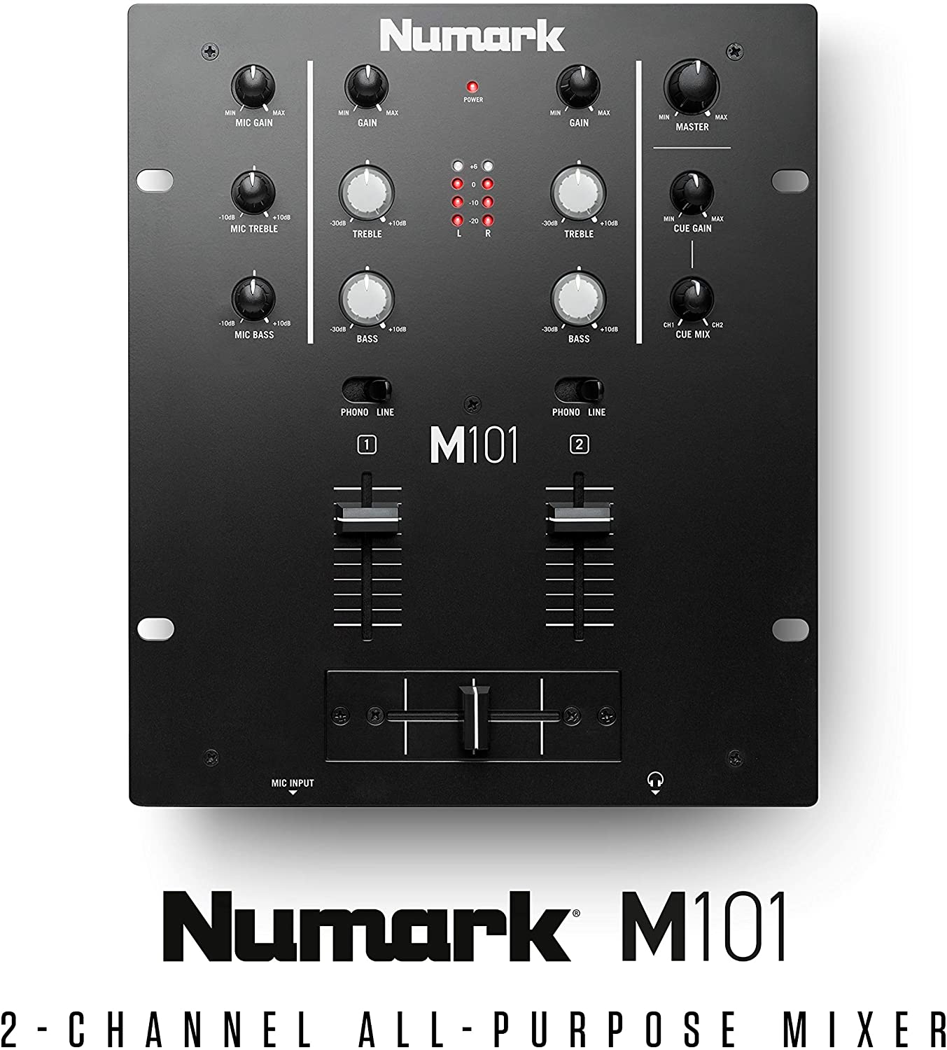 Numark M101 2-Channel DJ Mixer Black