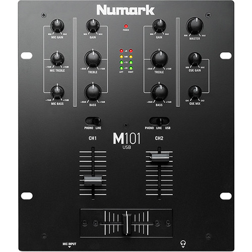 Numark M101USB 2-Channel DJ Mixer Black