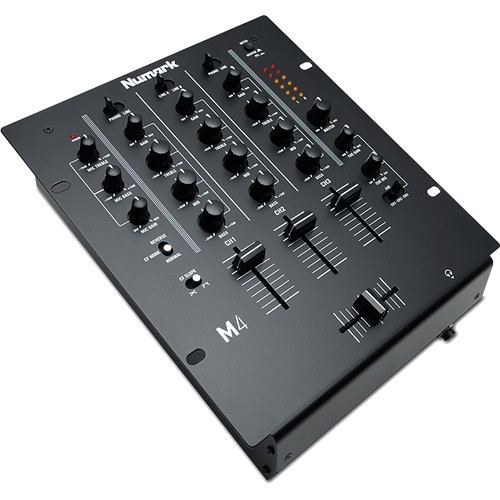 Numark M4 - Three-Channel DJ Mixer with 3-Band EQ Black