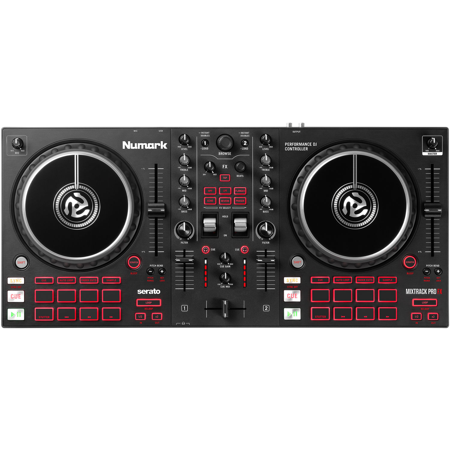 Numark Mixtrack Pro FX DJ Controller for Serato DJ with FX Paddles Black