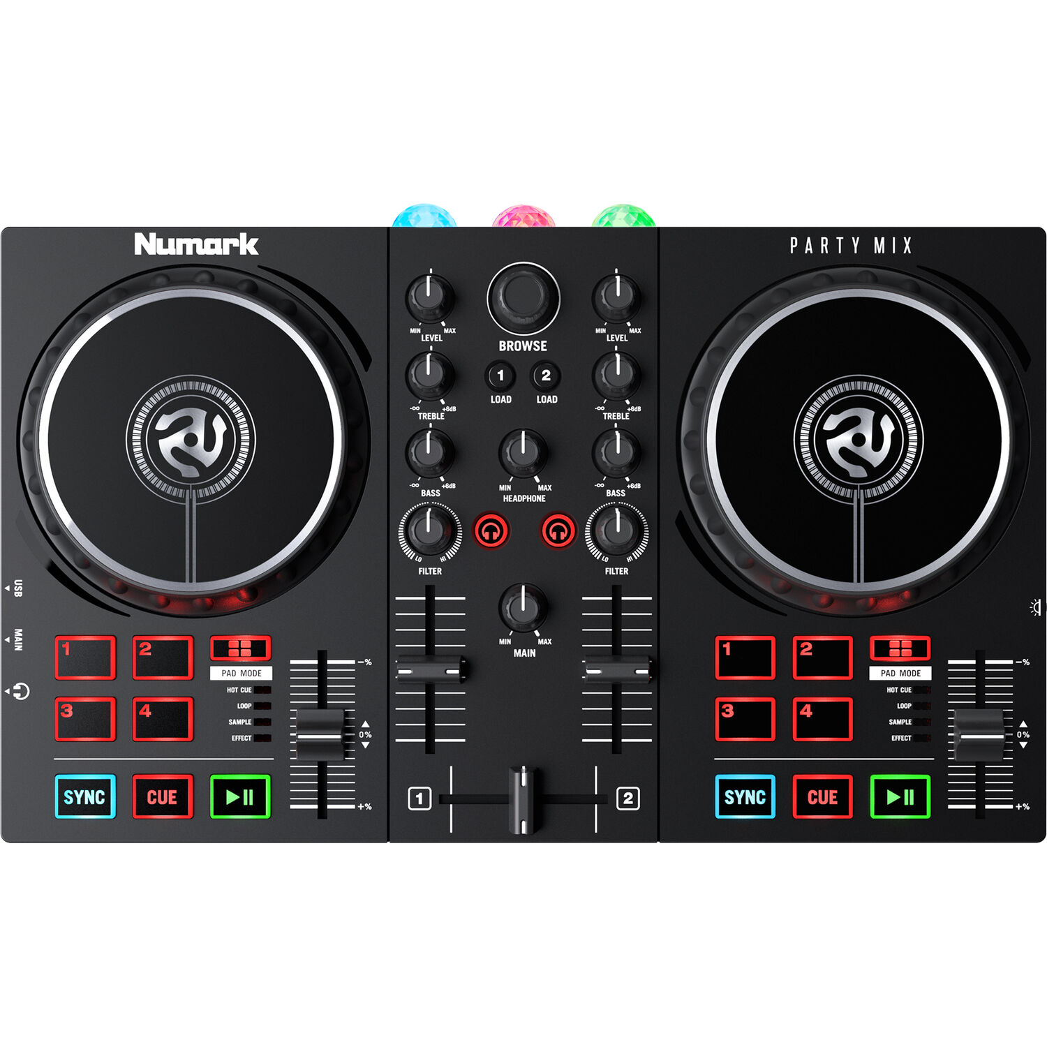 Numark Party Mix MK II DJ Controller with Built-In Light Show
