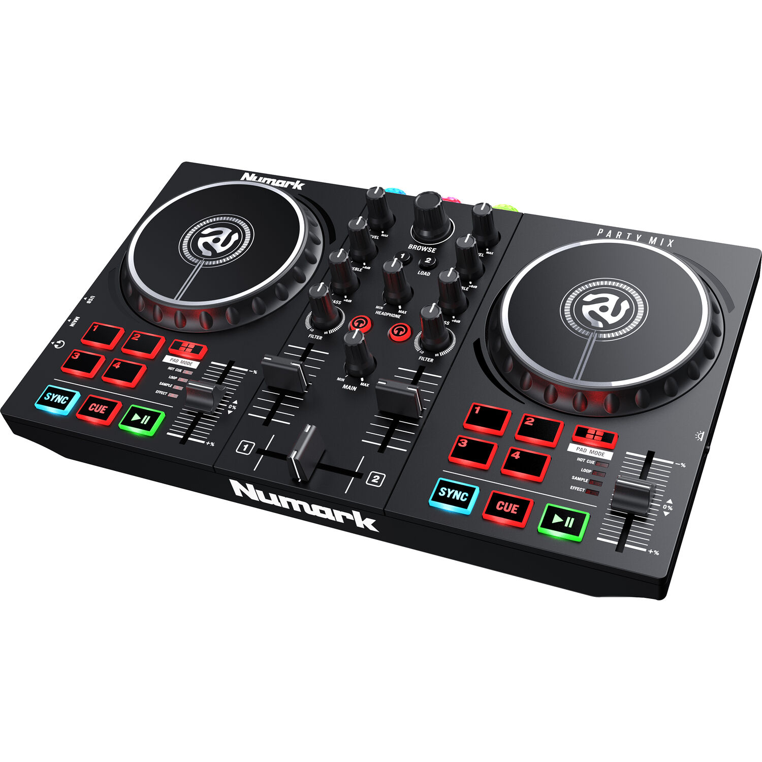 Numark Party Mix MK II DJ Controller with Built-In Light Show