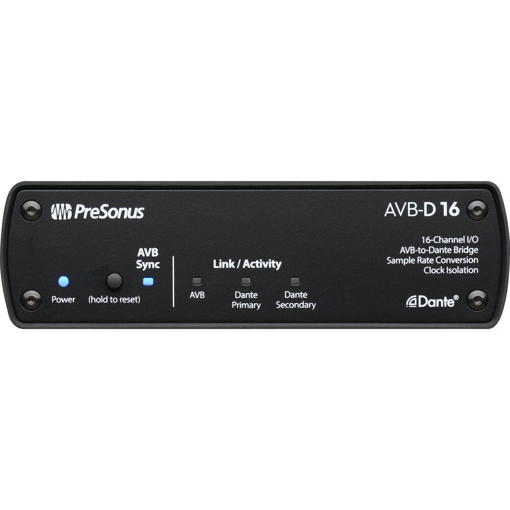 PreSonus AVB-D16 Network Bridge 16x16 Two-Way AVB-to-Dante