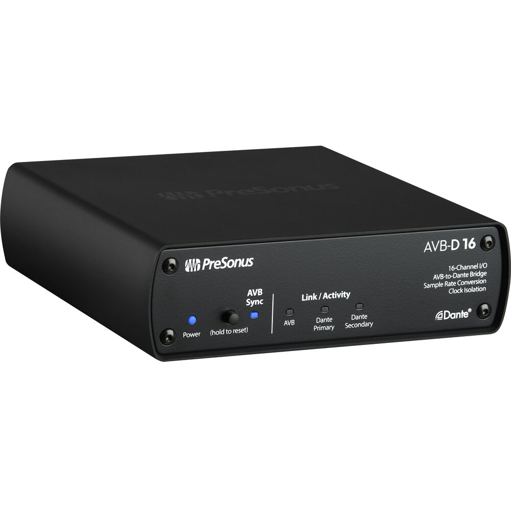 PreSonus AVB-D16 Network Bridge 16x16 Two-Way AVB-to-Dante