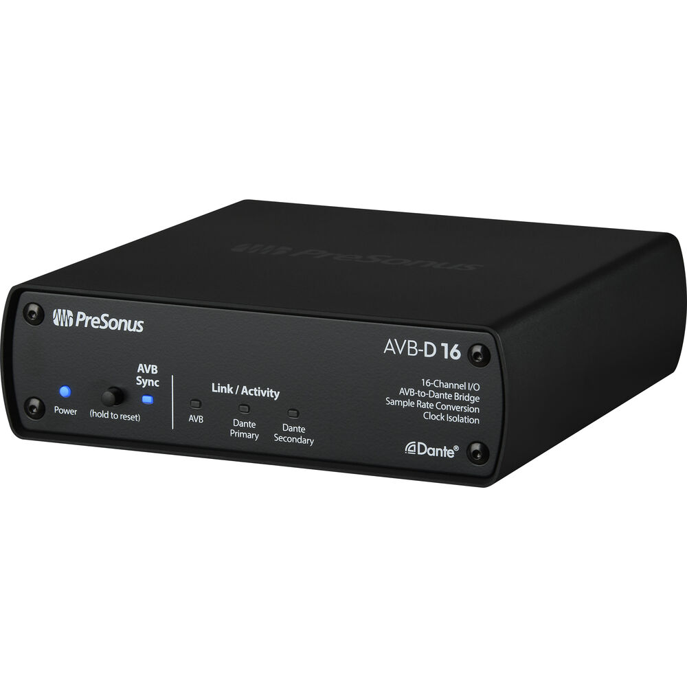 PreSonus AVB-D16 Network Bridge 16x16 Two-Way AVB-to-Dante