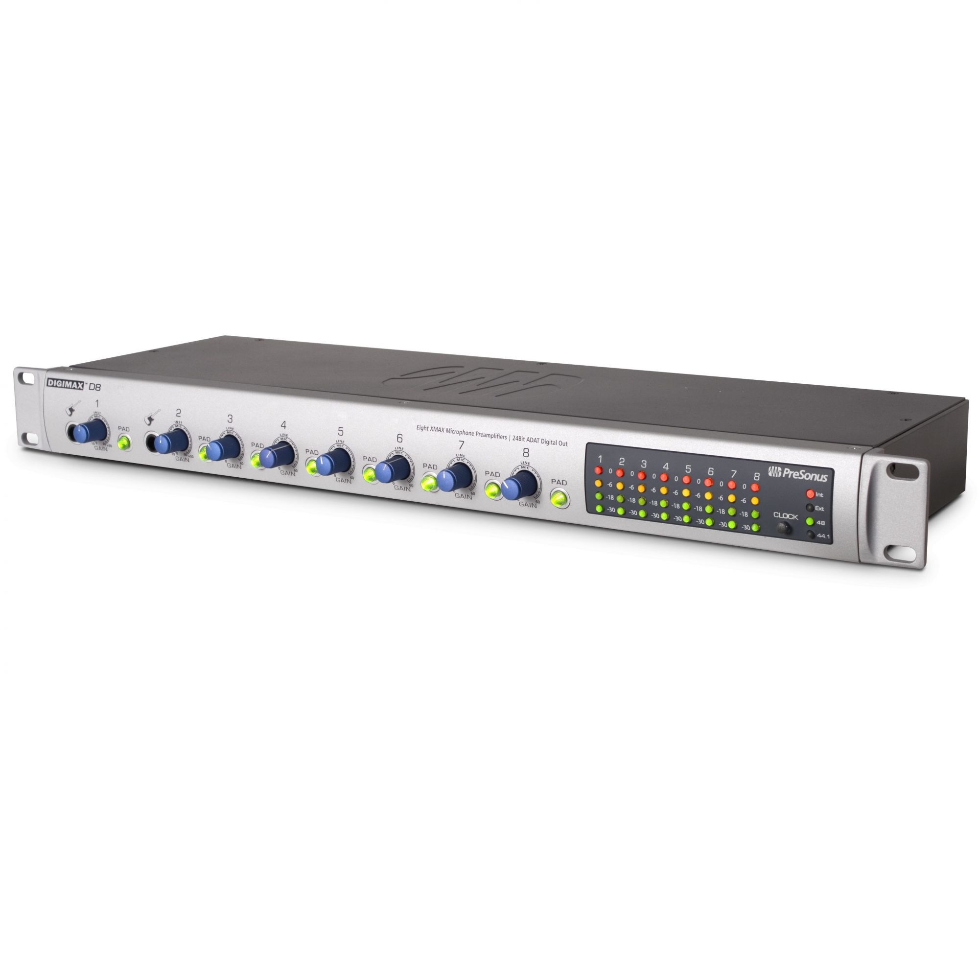 PreSonus DigiMax D8 8-Channel Microphone Preamp with Digital Output - Discontinued