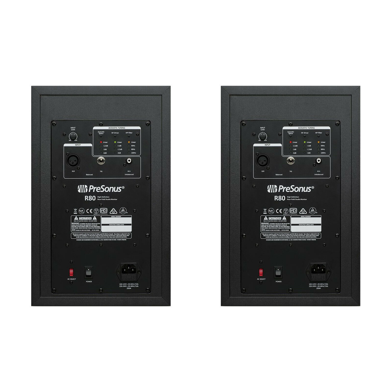 Presonus R80 Studio Monitors - Pair