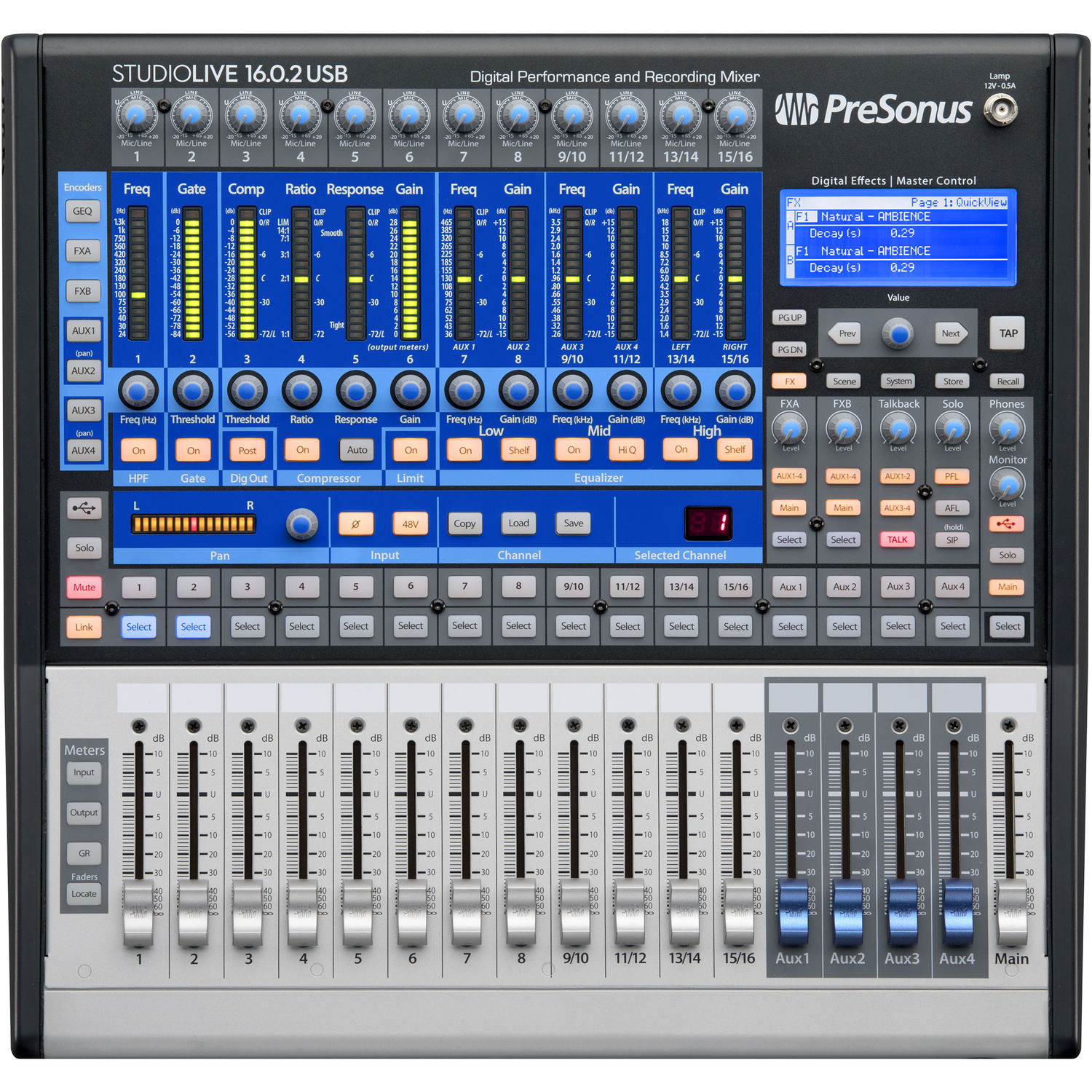 Presonus StudioLive 1602 USB Performance and Recording Digital Mixer