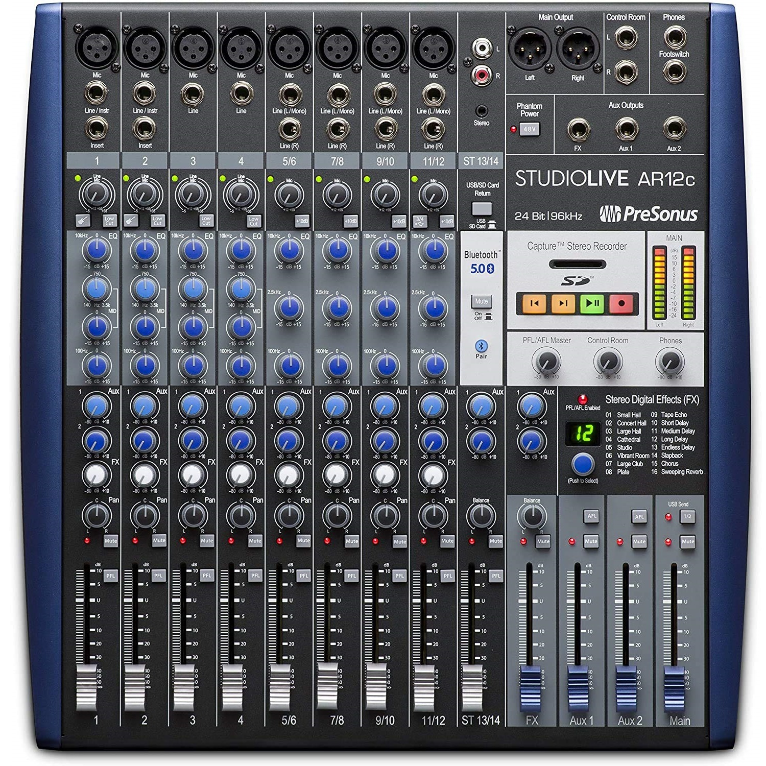 PreSonus StudioLive AR12c USB-C 14-Channel Performance and Recording Mixer