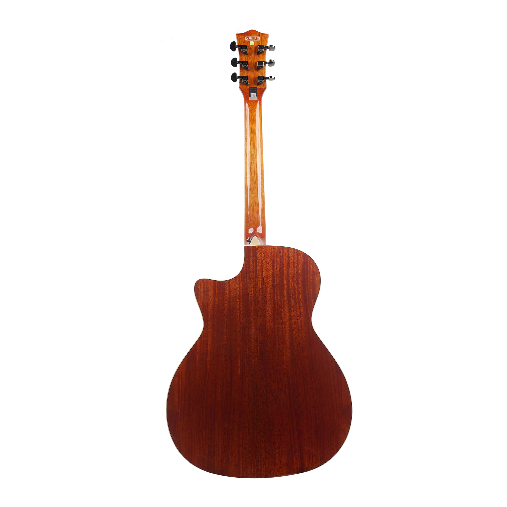 SQOE S340 FGCS Solid top Acoustic Guitar - Cherry Burst Gloss