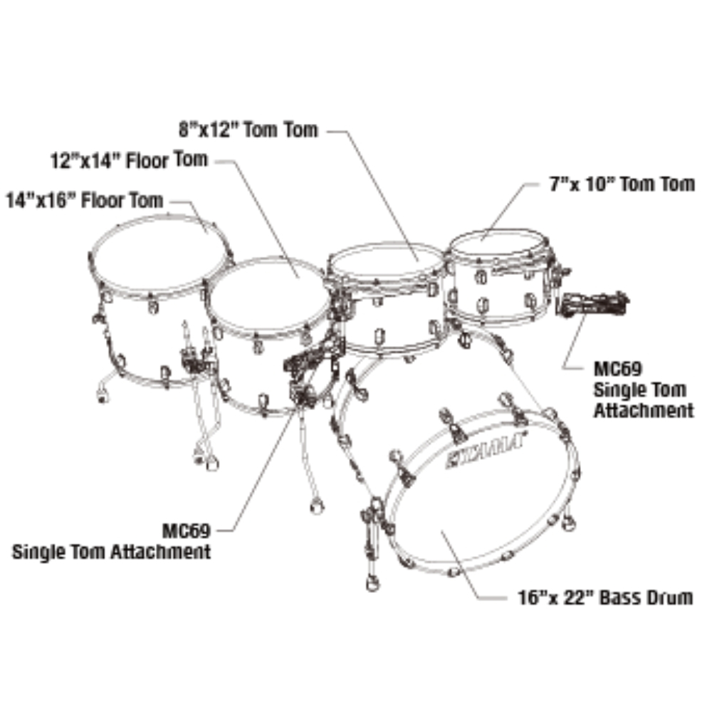 Tama Starclassic WalnutBirch 6 piece Drum Kit WBSS52RZS SPF