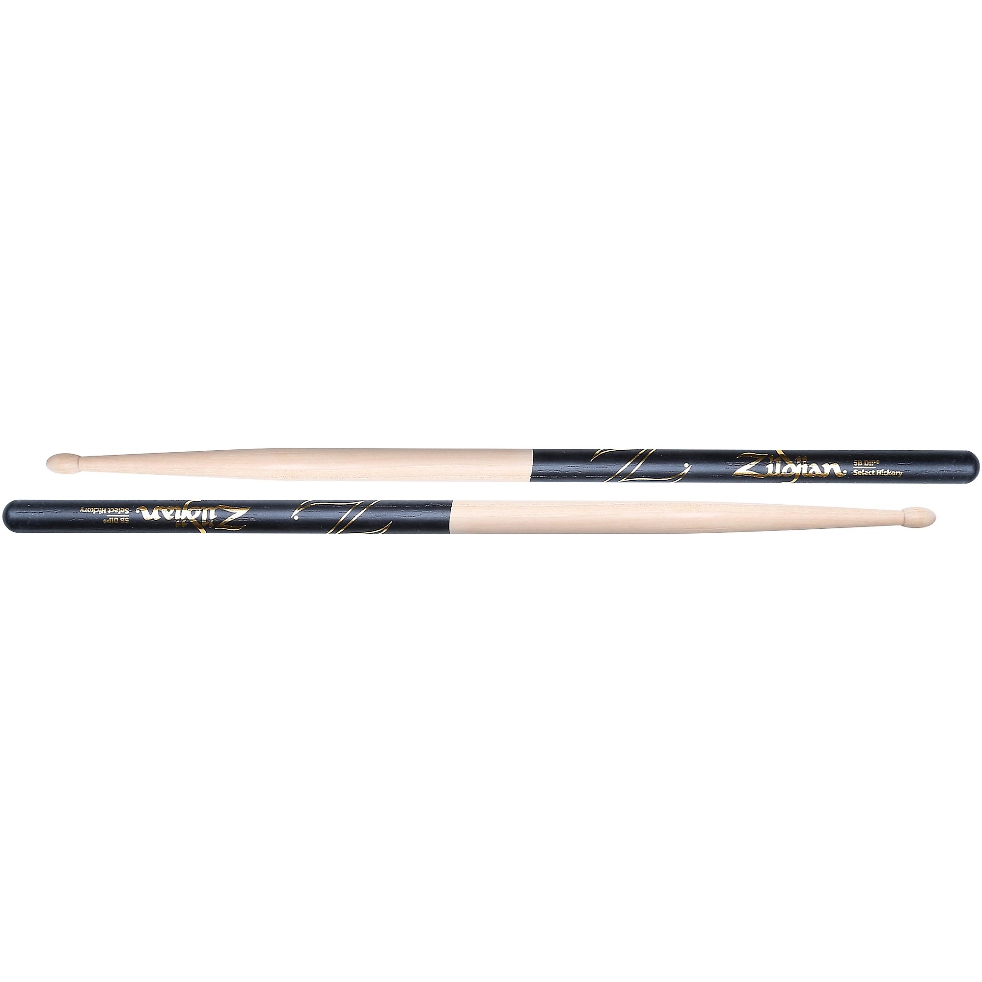 Zildjian Black DIP Drum Sticks 5B Wood
