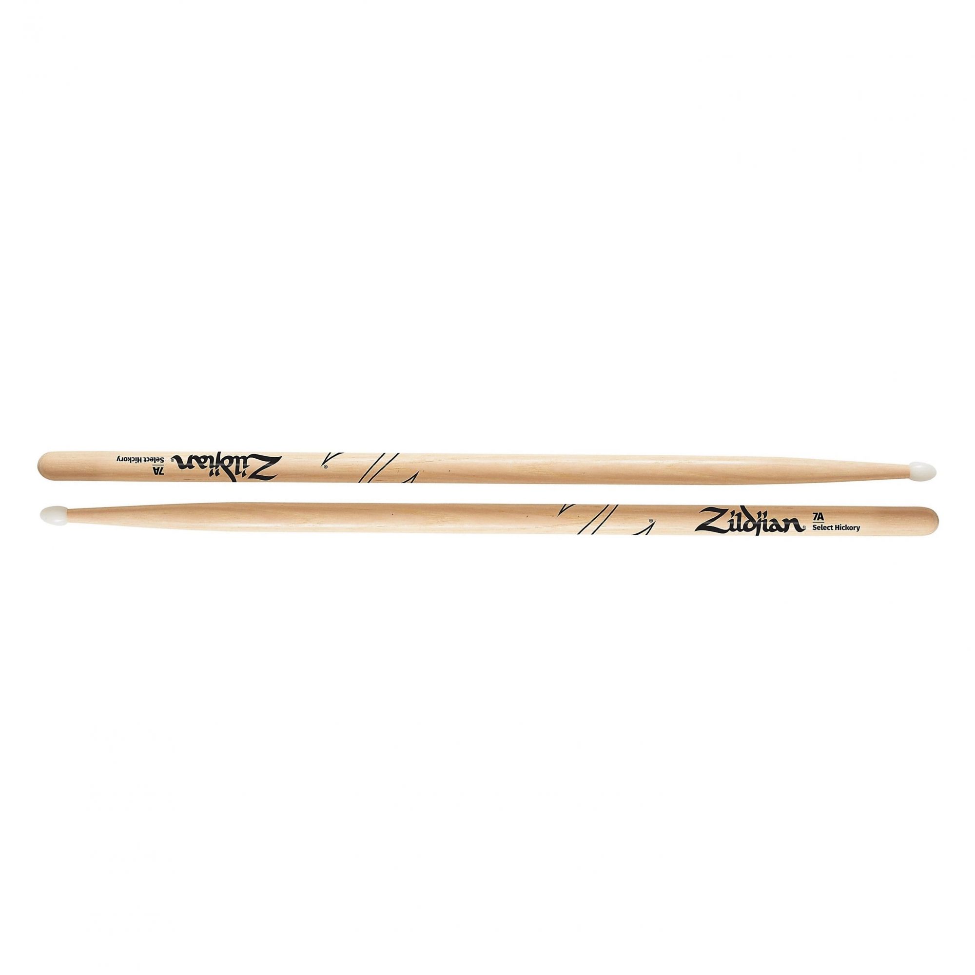 Zildjian Natural Hickory Drum Sticks 7A Nylon
