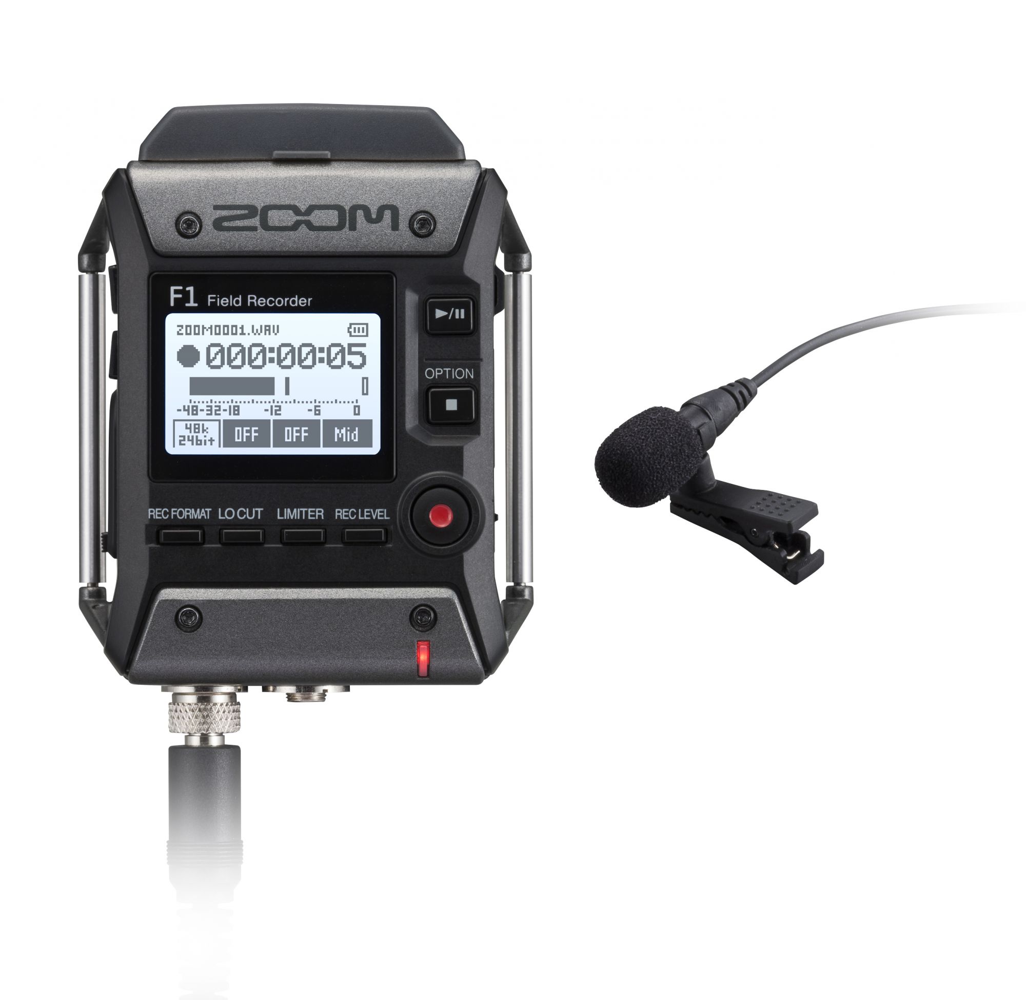 Zoom F1-LP Field Recorder and Lavalier Microphone