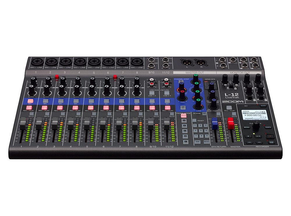 Zoom LiveTrak L-12 12-channel Digital Mixer  Recorder