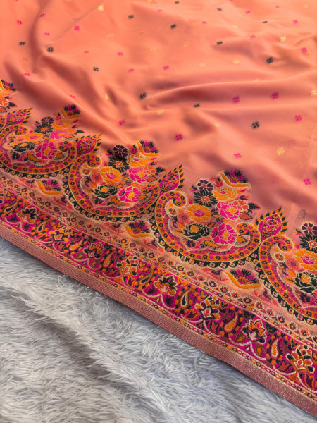 Pashmina silk saree