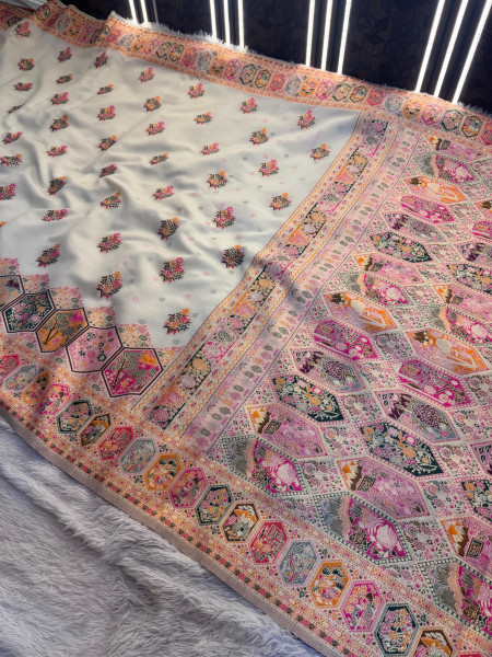 Image of Pashmina silk saree