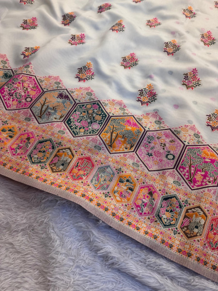 Pashmina silk saree