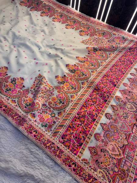 Image of Pashmina silk saree