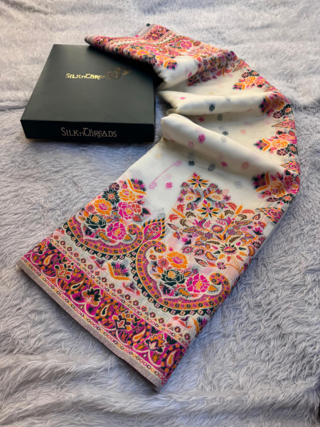 Pashmina silk saree