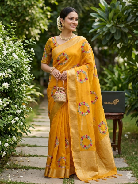 chiffon embroidery saree