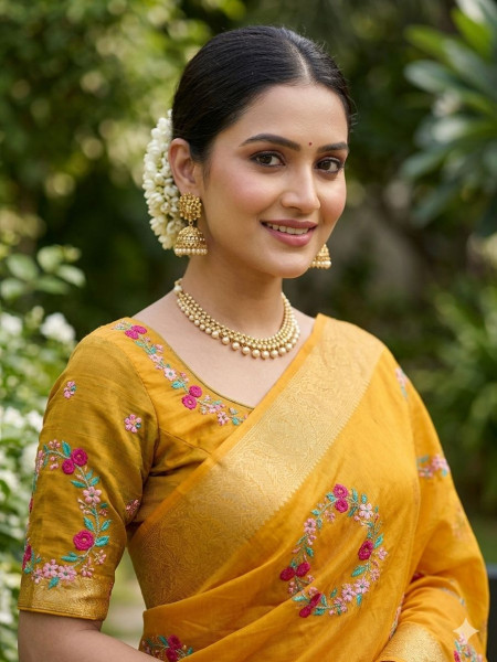chiffon embroidery saree