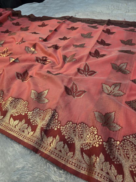 Banarasi linen silk saree