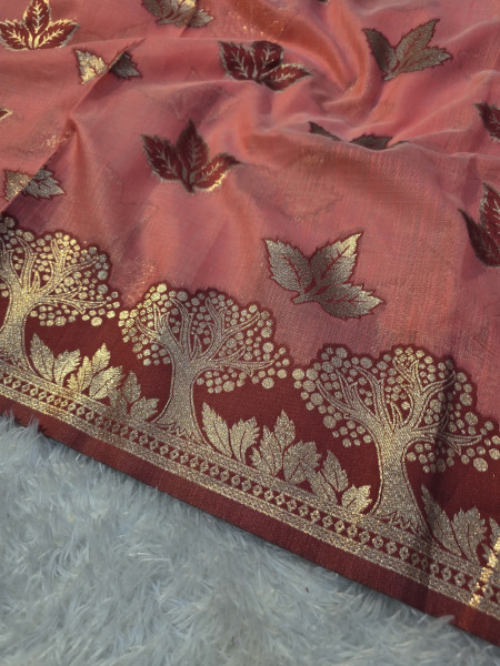 Banarasi linen silk saree
