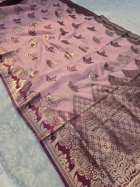 Image of Banarasi Linen Silk Saree