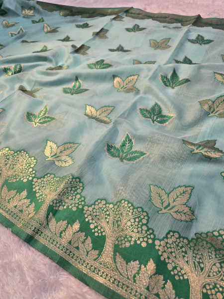 Banarasi linen silk saree