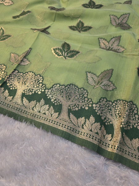 Banarasi linen silk saree