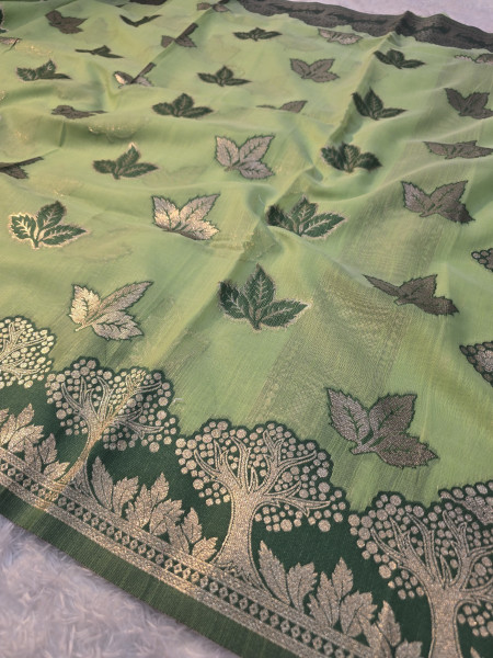 Banarasi linen silk saree