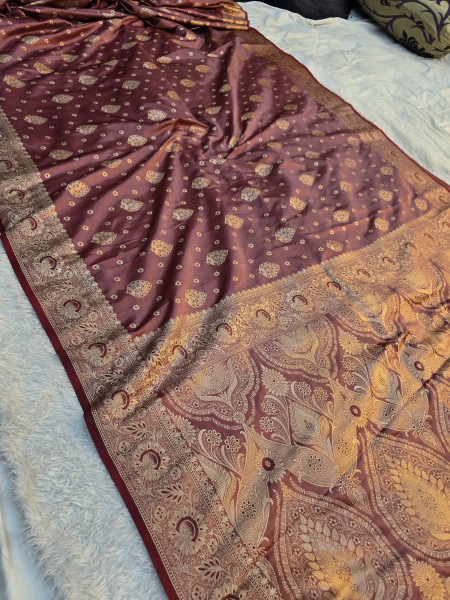 Image of Banarasi Mashru Satin Silk Saree