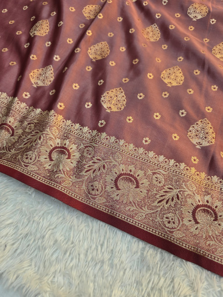 Banarasi Mashru Satin Silk Saree