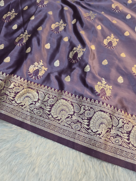 Banarasi Mashru Satin Silk Saree
