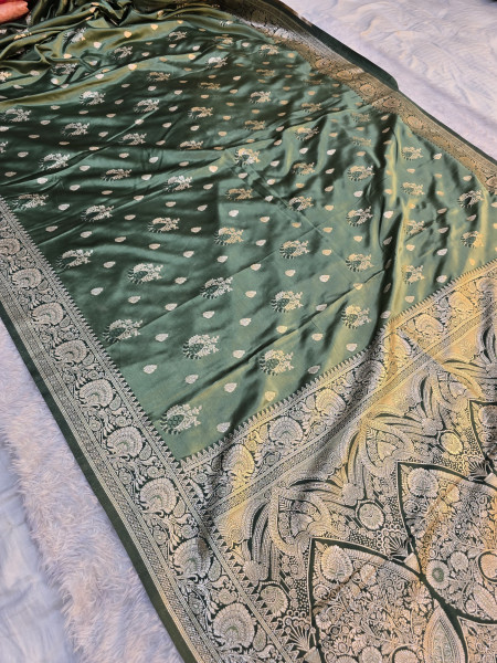 Image of Banarasi Mashru Satin Silk Saree