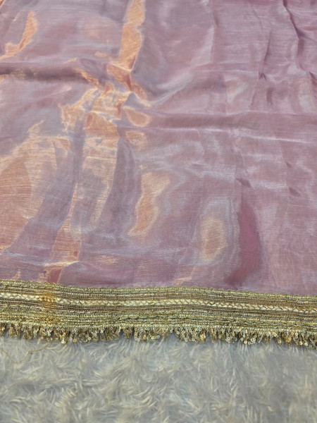 Premium Shimmer Silk With Lace