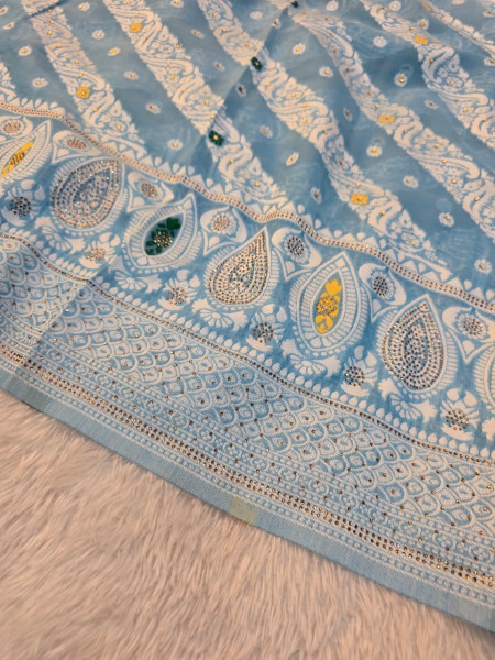 Banarasi Cotton Silk with Swarovski Work