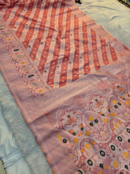 Image of Banarasi Cotton Silk with Swarovski Work