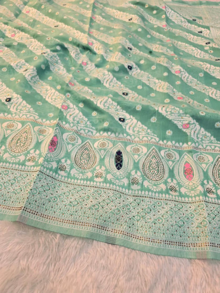 Banarasi Cotton Silk with Swarovski Work