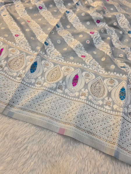 Banarasi Cotton Silk with Swarovski Work