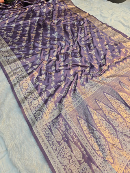 Image of Banarasi Mashru Satin Silk Saree