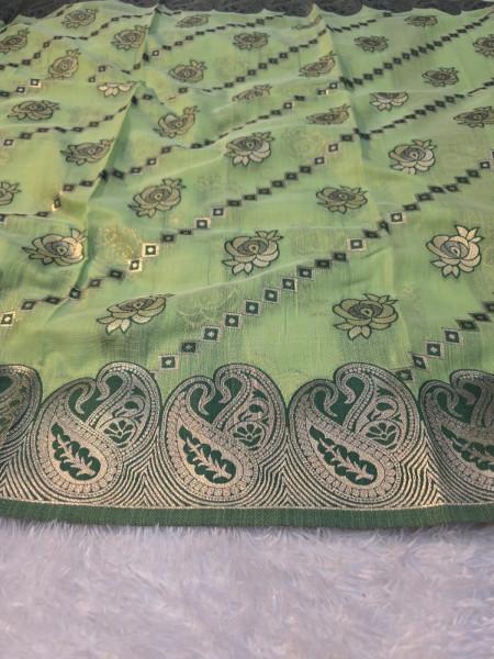 Banarasi linen silk saree
