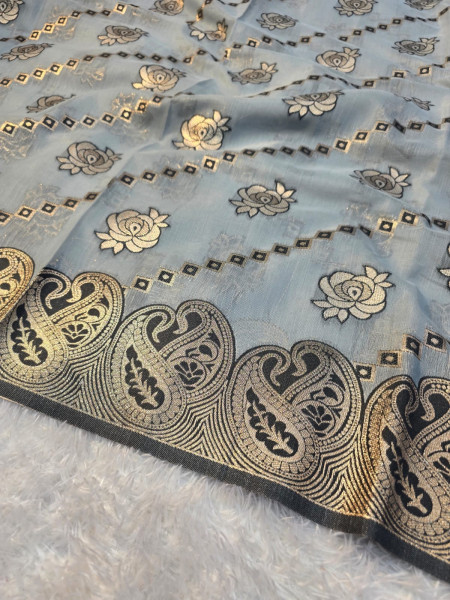 Banarasi linen silk saree