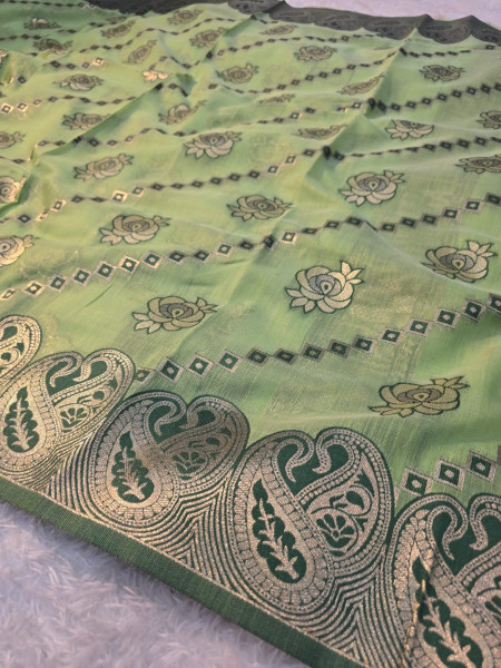 Banarasi linen silk saree